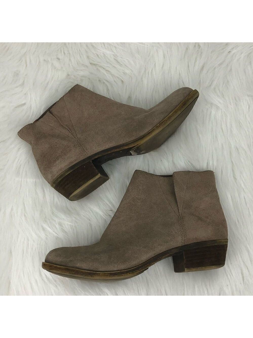 Lucky Brand Tan Suede Benissa Ankle Booties
